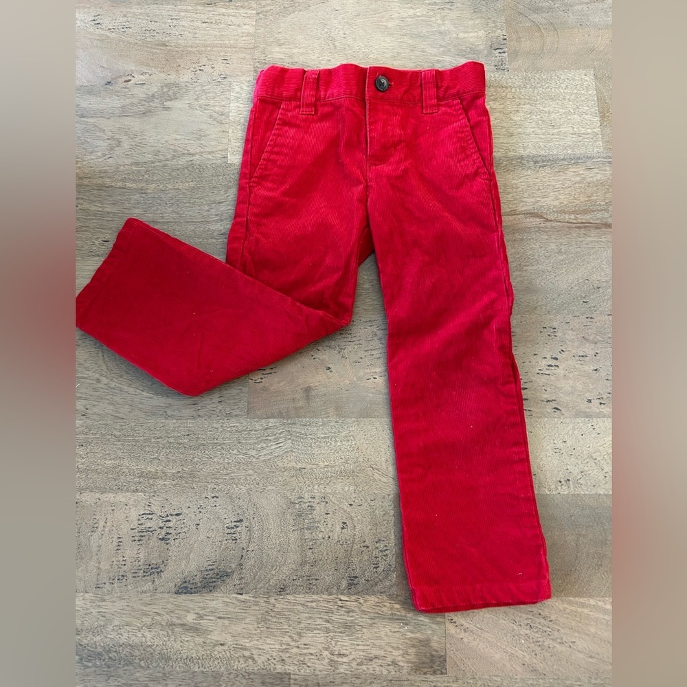 Janie and Jack Red Corduroy Pants Size 3T